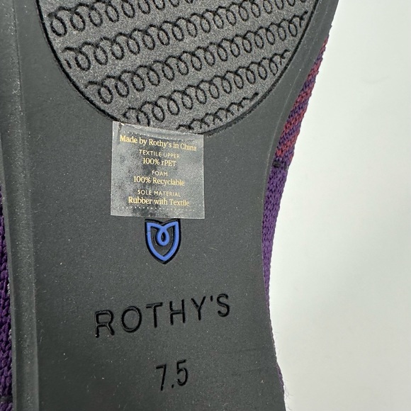 ROTHYS Cranberry Plaid Flats 7.5 Women’s Retired Pattern Shoes - Picture 7 of 12